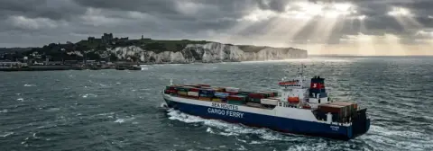 Route de ferry de Calais à Dover