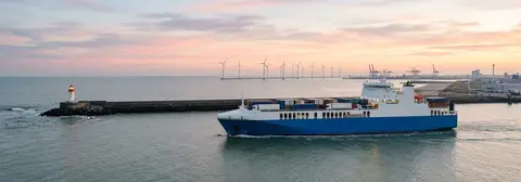 Route de ferry de Zeebrugge à Dublin