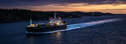 Route de ferry de Kiel à Oslo