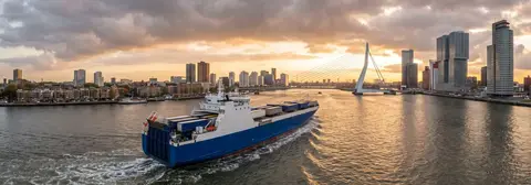 Route de ferry de Rotterdam à Dublin